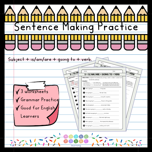 S + am/is/are + going to + Verb (Simple Future Plan) Worksheet [Digital Download]
